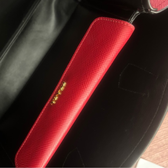 ❤️❤️ Prada Saffiano Cuir Double Bag, Red - Picture 3 of 5